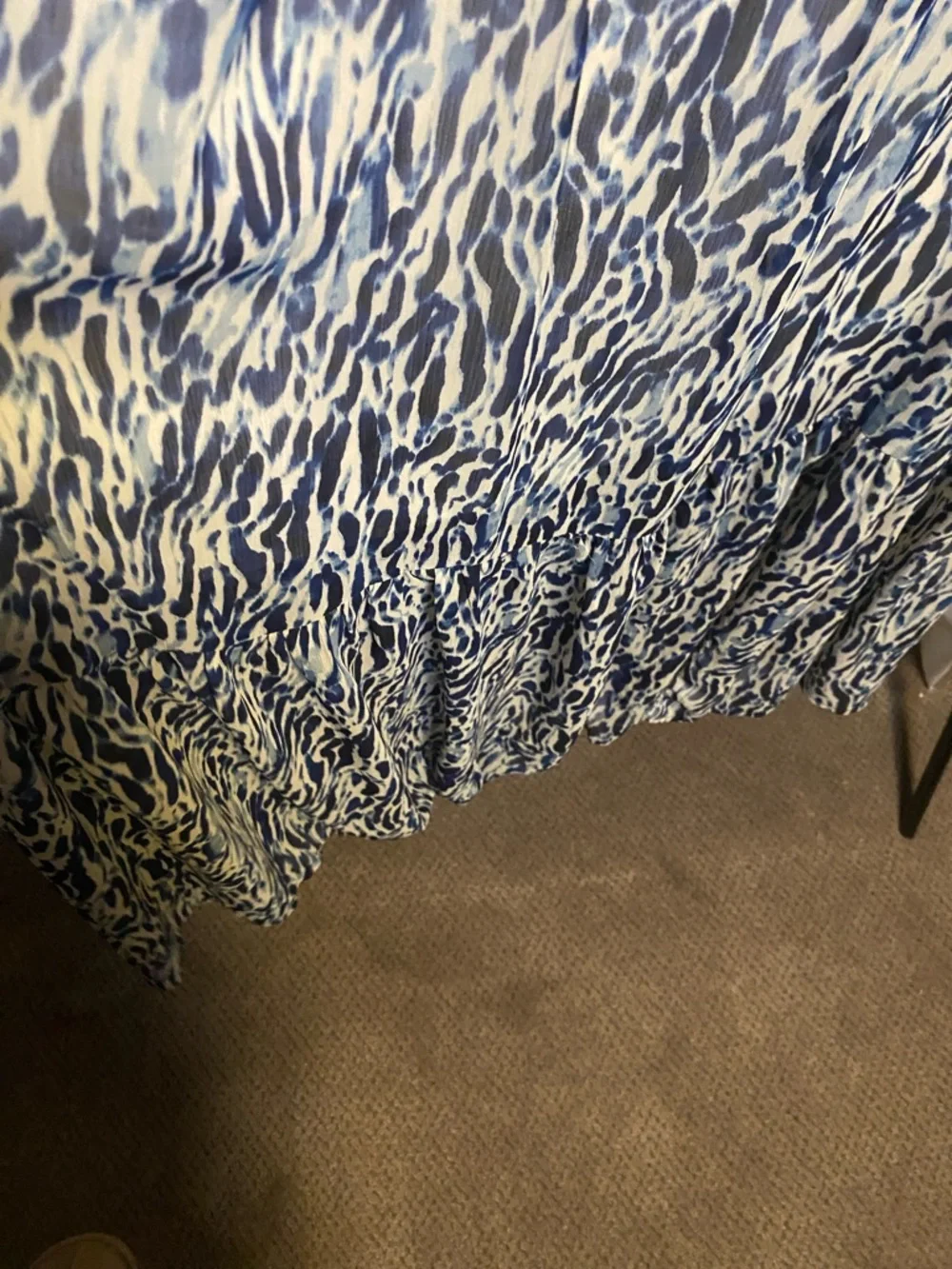 Veronica M Blue and White Abstract Print Maxi Slip Dress - Picture 4 of 5